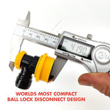 duotight 8mm (5/16) x Ball Lock Disconnect - (Black + Yellow Liquid) - Distillery King Australia