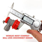 duotight 8mm (5/16) x Ball Lock Disconnect - (Grey + Red Gas) - Distillery King Australia