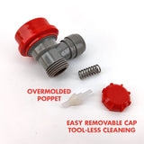 duotight 8mm (5/16) x Ball Lock Disconnect - (Grey + Red Gas) - Distillery King Australia