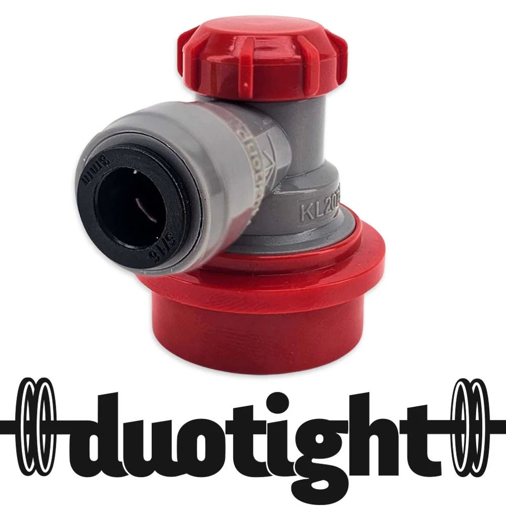 duotight 8mm (5/16) x Ball Lock Disconnect - (Grey + Red Gas) - Distillery King Australia