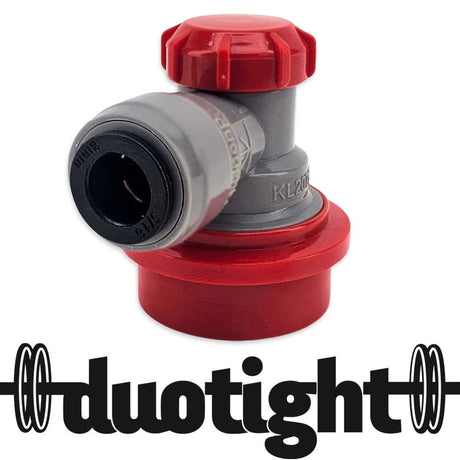 duotight 8mm (5/16) x Ball Lock Disconnect - (Grey + Red Gas) - Distillery King Australia