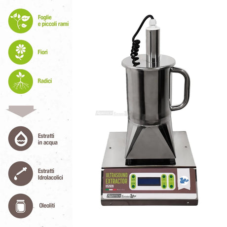 Estrattore 2L Ultrasonic Extractor with Stirrer and Display - Distillery King Australia