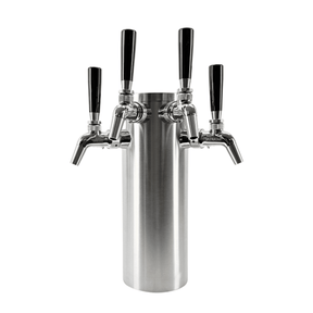 Four tap beer tower kit fitted with four FasTap taps