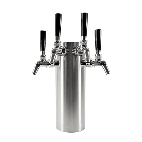 Four tap beer tower kit fitted with four FasTap taps