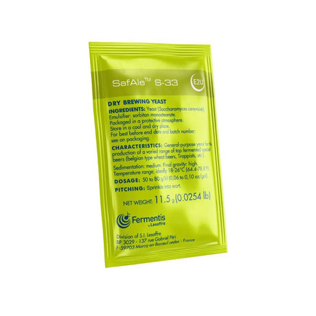 Fermentis SafAle S-33 yeast 11.5g