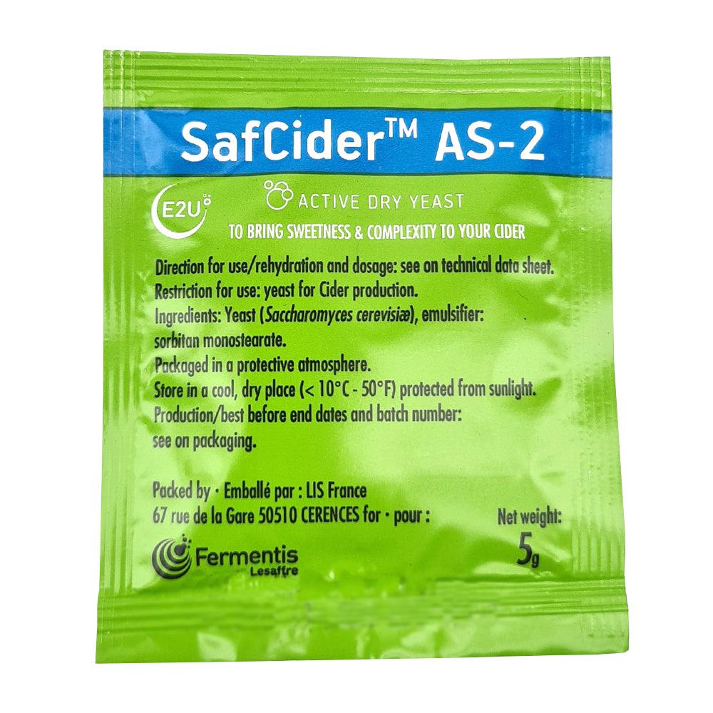 Fermentis SafCider AS-2 yeast 5g sachet