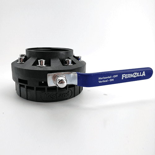 Replacement butterfly valve assembly for FermZilla Conical