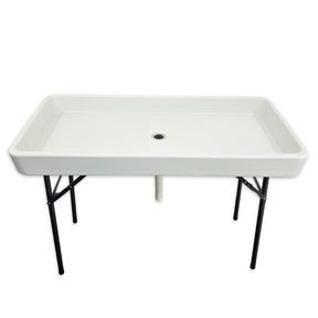 Folding Ice Buffet Table Plastic Trestle Open Beverage Cooler