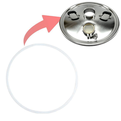 Thick silicone gasket for a 100L pro sight glass distillation lid