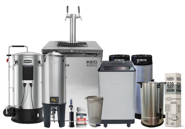 G30v3 STARTER PRO BREWERY: Grainfather G30v3 + Counterflow Chiller Complete Brewery with Conical Fermenter PRO & Glycol Chiller - Distillery King Australia