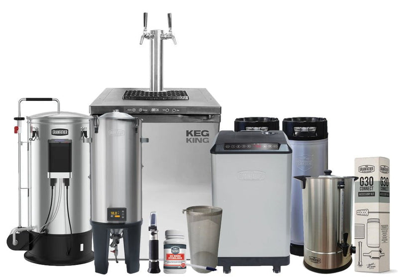 G30v3 STARTER PRO BREWERY: Grainfather G30v3 + Counterflow Chiller Complete Brewery with Conical Fermenter PRO & Glycol Chiller - Distillery King Australia