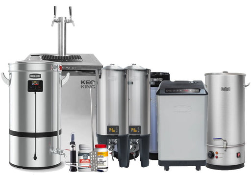 G70v2 STARTER PRO BREWERY: Grainfather G70v2 Complete Brewery with 2x GF30 Conical Fermenters PRO, Glycol Chiller, 40L Sparge Water Heater + Free Electric Grain Mill - Distillery King Australia