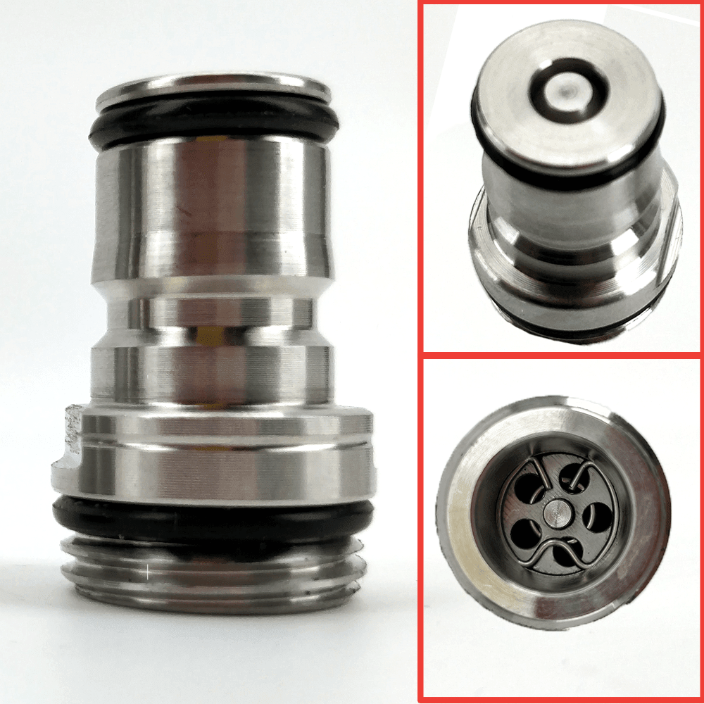 Gas post with 1/2 inch male thread for Cornelius-style ball lock kegs