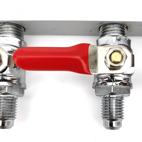 3 way gas line manifold splitter, MFL thread