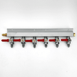 6-way gas line manifold splitter with MFL thread