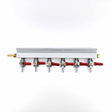 6-way gas manifold splitter with 6mm barb