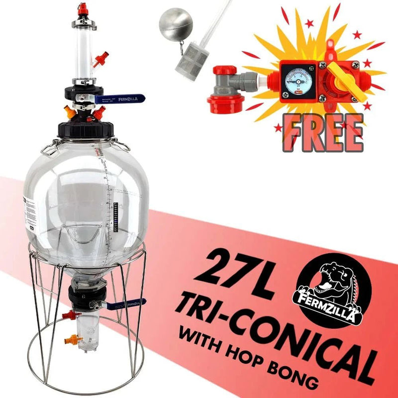 Gen3 27L FermZilla Tri - Conical Hop Bong Complete Pressure Brewing Kit - Distillery King Australia