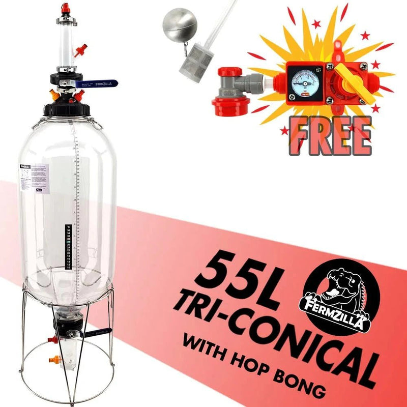 Gen3 55L FermZilla Tri - Conical Hop Bong Complete Pressure Brewing Kit - Distillery King Australia
