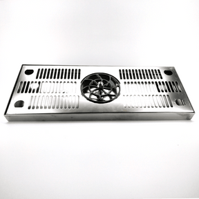 460mm x 180mm glass rinsing drip tray for bar or kegerator setup