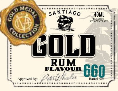 Gold Medal Collection Rum Santiago Gold 40mL Spirit Essence (Flavours 1.125L of Neutral Spirit) - Distillery King Australia