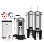 Grainfather G30v3 + Counterflow Chiller, 2x Grainfather Fermenters GF30 PRO and Grainfather Glycol Chiller GC2 Bundle - Distillery King Australia