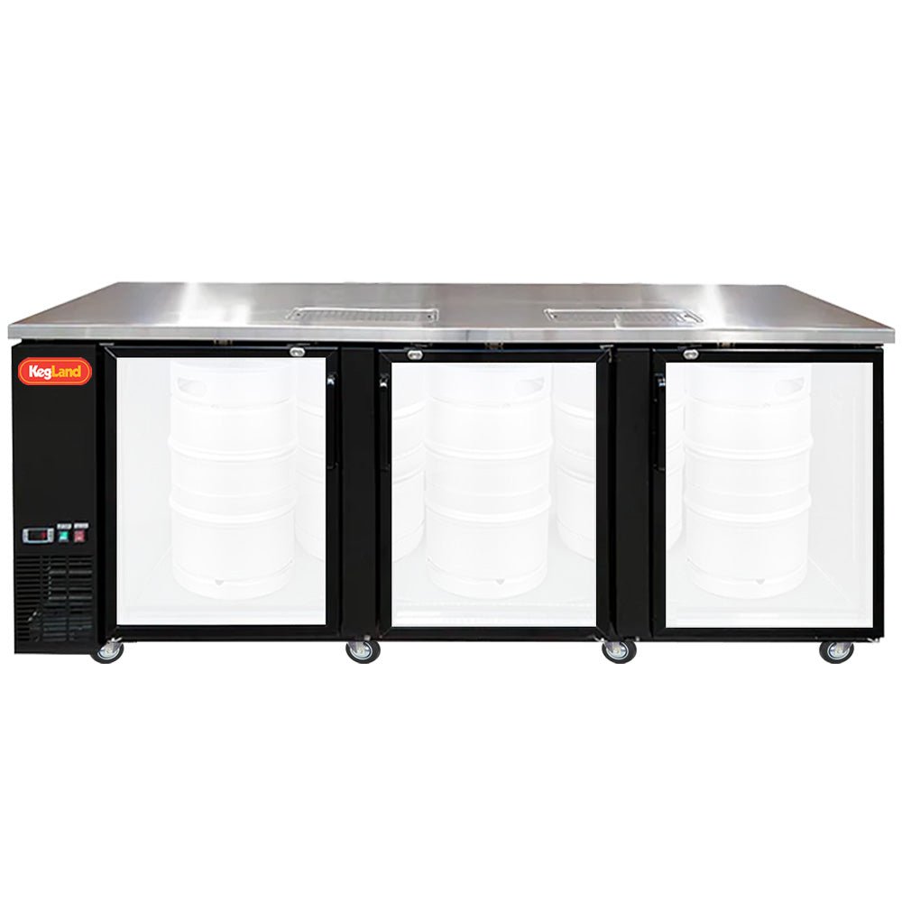 Grand Deluxe 3 three door kegerator black