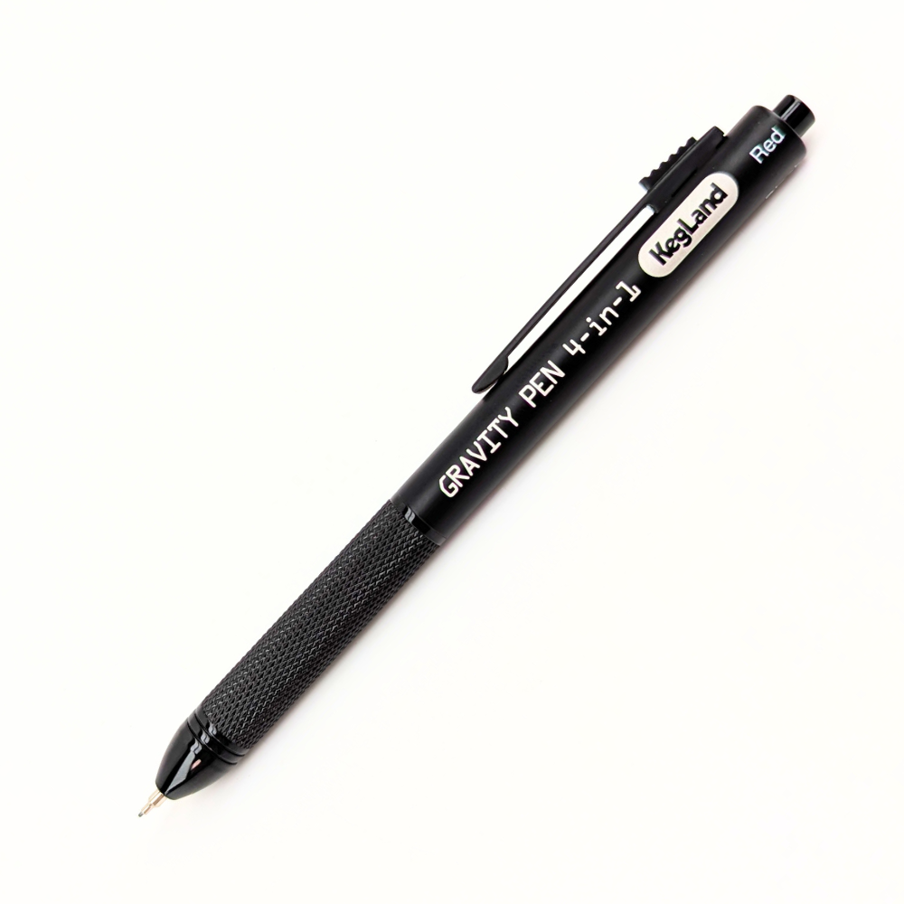 Gravity Pen 4 in 1 with pencil and red, black, blue ink