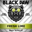 Hard Black Paw fresh lime seltzer zero sugar ready-to-keg kit