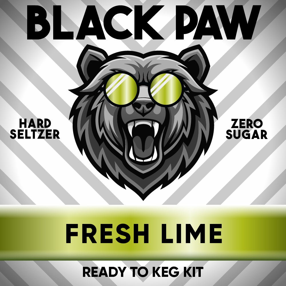 Hard Black Paw fresh lime seltzer zero sugar ready-to-keg kit