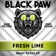 Hard Black Paw fresh lime seltzer zero sugar ready-to-keg kit