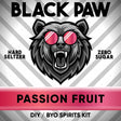 Hard Black Paw Passionfruit Seltzer Zero Sugar DIY BYO keg kit