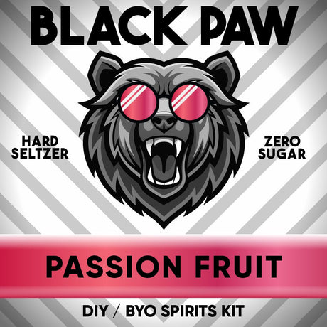 Hard Black Paw Passionfruit Seltzer Zero Sugar DIY BYO keg kit