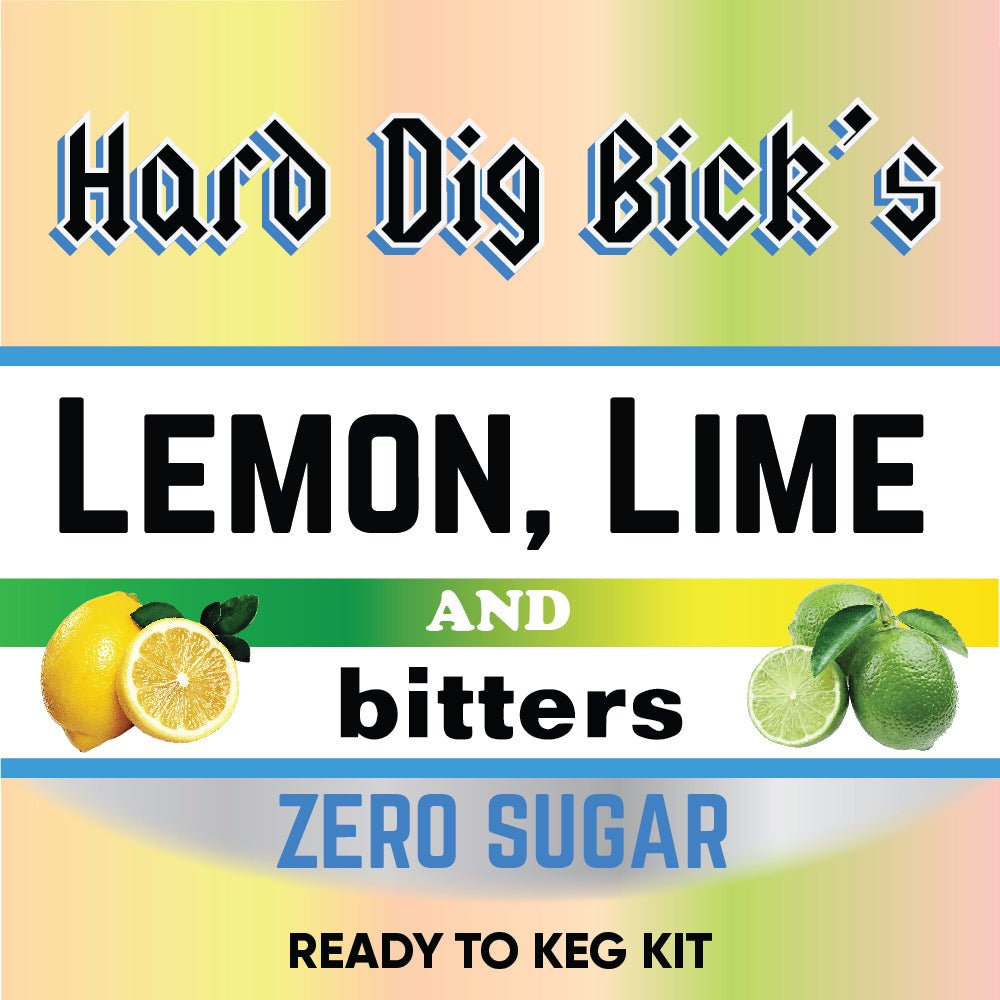 Hard Dig Bick's Lemon Lime and Bitters Zero Sugar ready to keg kit