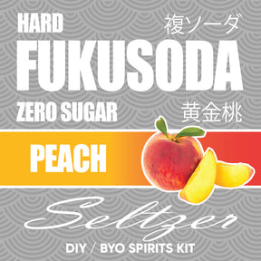 Hard FUKUSODA Peach Seltzer Zero Sugar DIY BYO keg kit