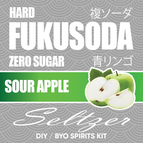 Hard FUKUSODA Sour Apple Seltzer Zero Sugar DIY BYO keg kit