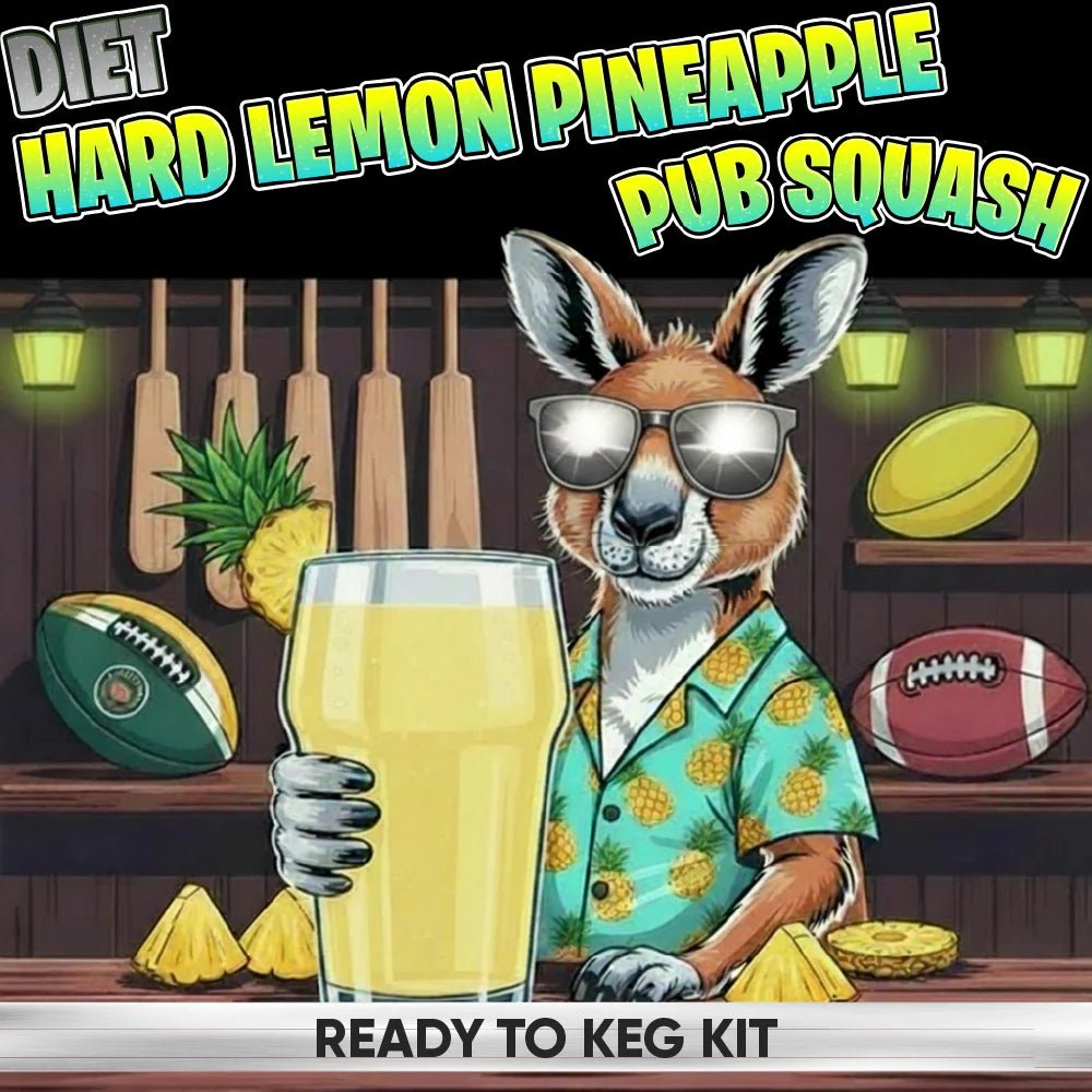 Diet hard lemon pineapple pub squash ready-to-keg kit