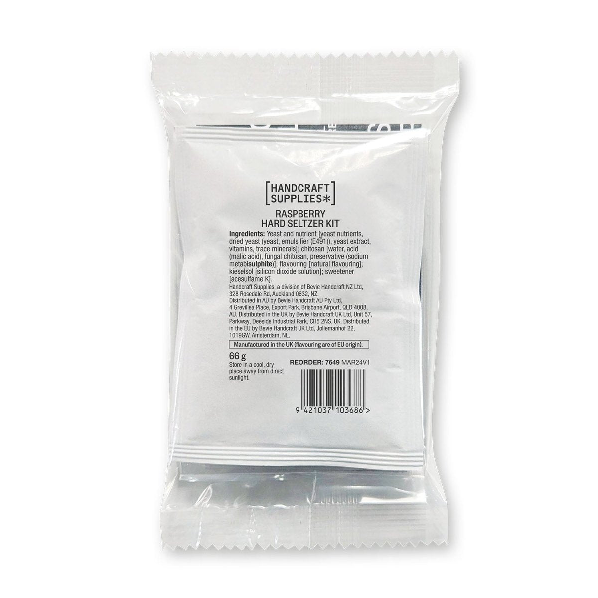 Hard Seltzer Pack - Raspberry ingredients kit