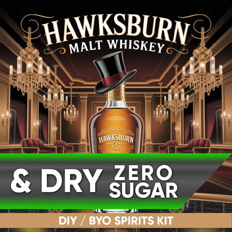 Hawksburn Malt Whiskey and Dry Zero Sugar DIY BYO spirits keg kit