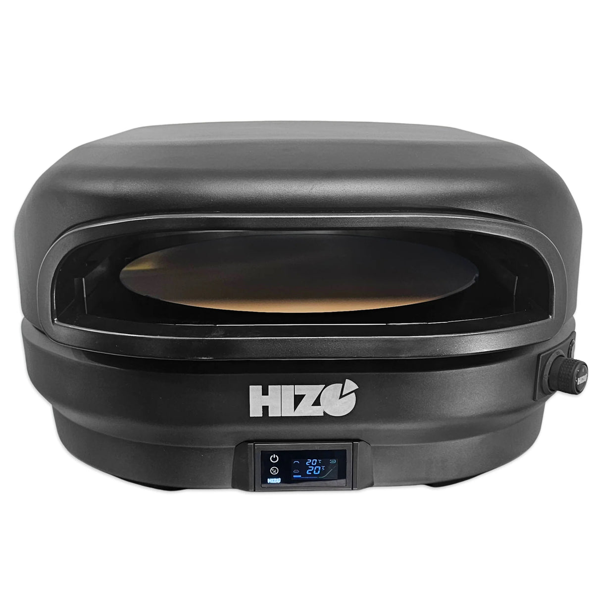 HIZO Spiro G16R black rotating gas pizza oven