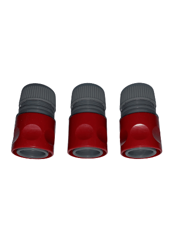 Three plastic hose connectors for condenser fittings