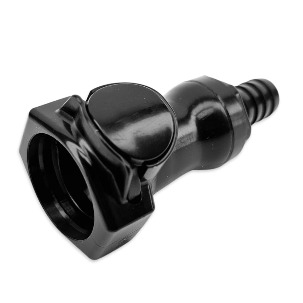 JoinTech female connector with 13mm barb and auto shut off