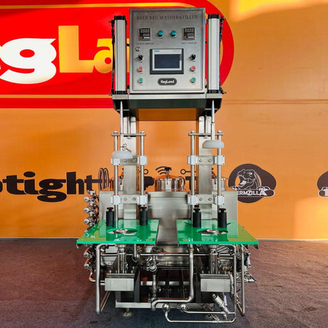 Commercial automated keg washing and filling machine
