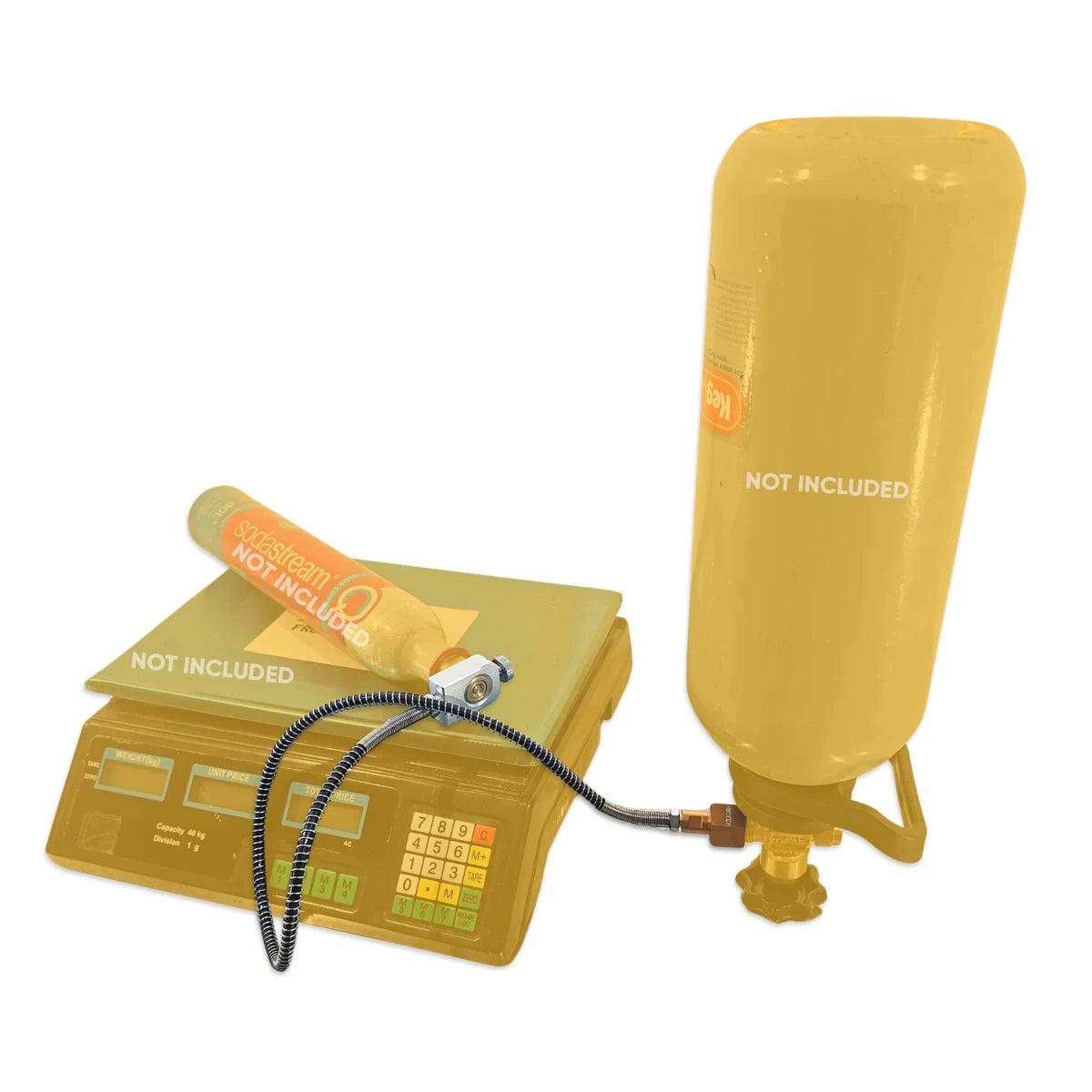 KegLand SodaStream Quick Connect Terra/Art/Duo Filling Adaptor with 700mm hose
