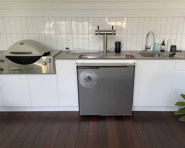 Kegmaster Outdoor Kegerator Solstice Under Bench Kegerator Fridge with Double Tap 2 Taps - Distillery King Australia