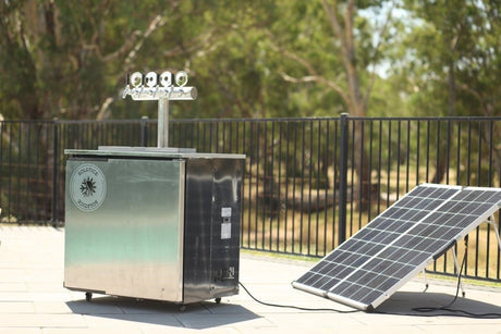 Kegmaster Outdoor Kegerator Solstice Under Bench Kegerator Fridge with Quadruple Tap 4 Taps - Distillery King Australia