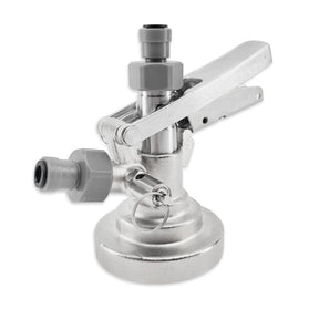 KeyKeg coupler with pressure relief valve