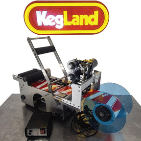 Label applicator machine with date coder printer