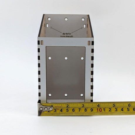 Laser cut MDF bottle holder for chlorhexidine spray