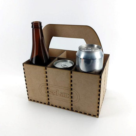 LaserCut 6 Pack Can Bottle Holder