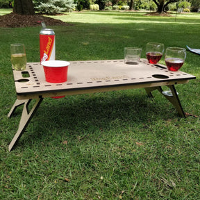 Mini folding summer picnic table, MDF 60cm x 40cm